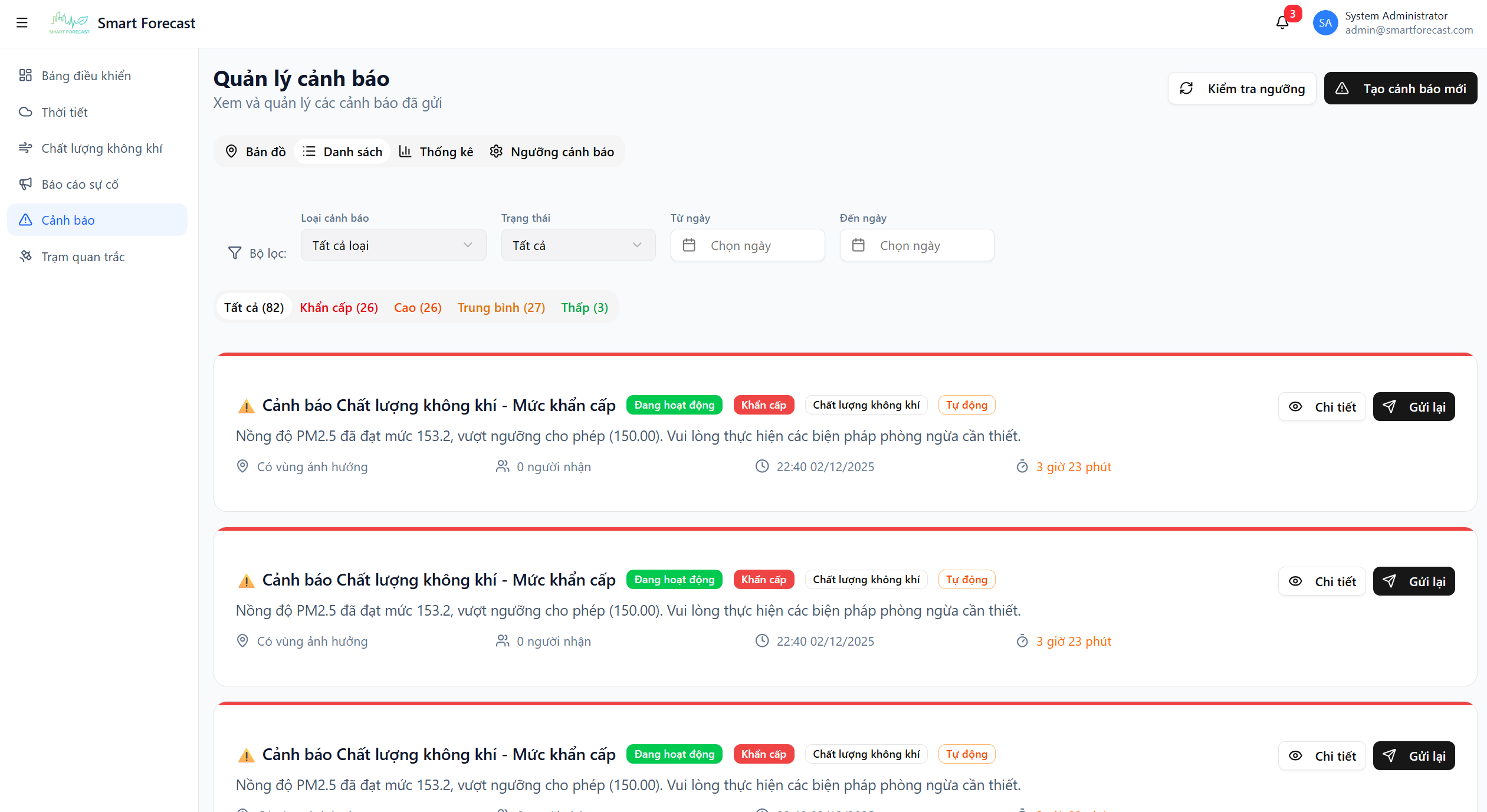 Quản lý cảnh báo